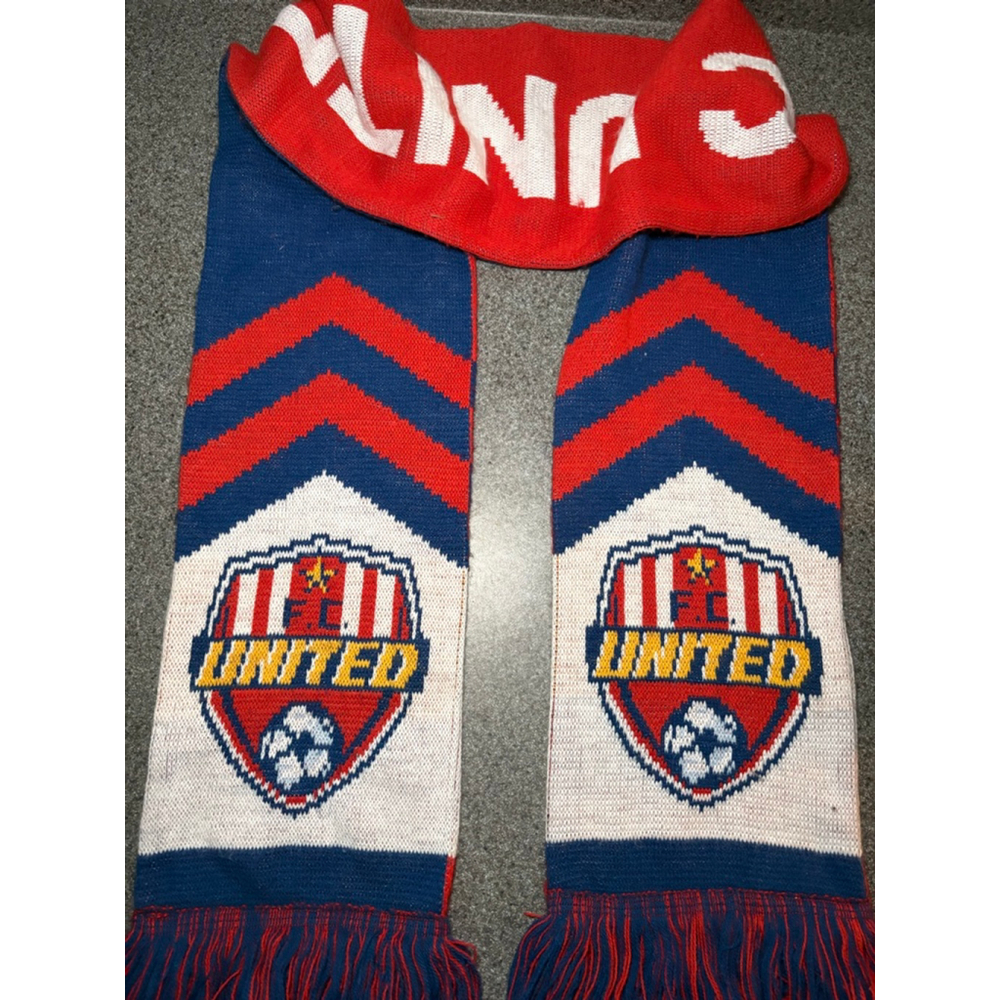 FC United Soccer Scarf Diehard Scarves Red White Blue
